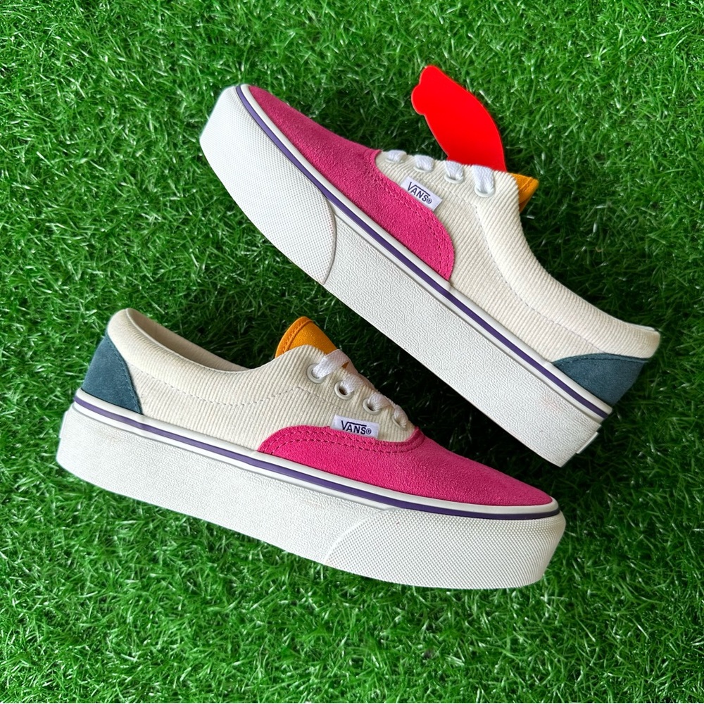 🍀New Vans Era Platform Mini Cord Multi - Picture 3 of 8